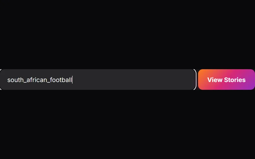 Screenshot: das Eingabefeld für den Benutzernamen auf der Startseite mit einem Beispielnamen